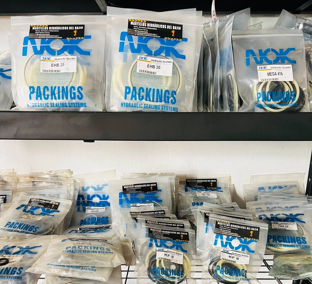 Kits de sellos para martillos hidráulicos en anaquel